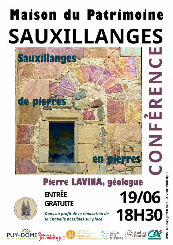 "Sauxillanges de Pierres en Pierres", conférence de Pierre Lavina, géologue