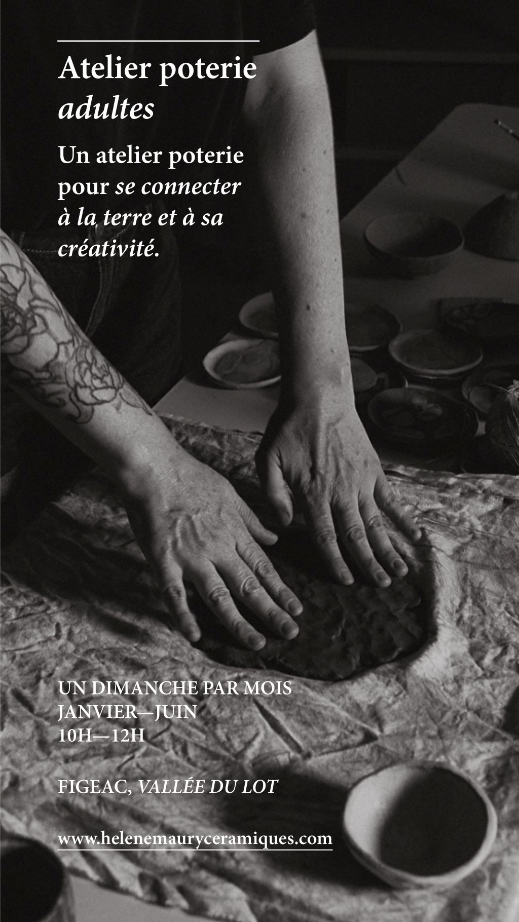 Atelier poterie adulte à Figeac