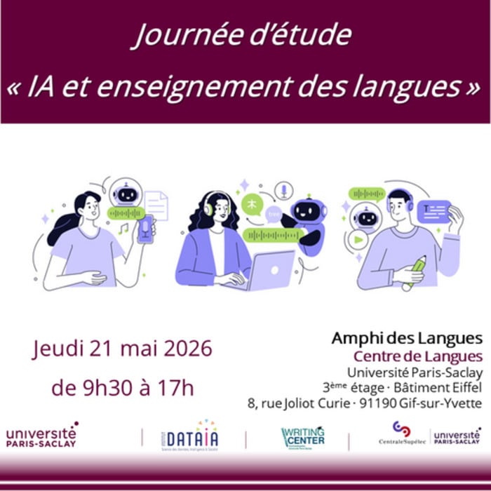 Journée d'étude "IA et enseignement des langues"