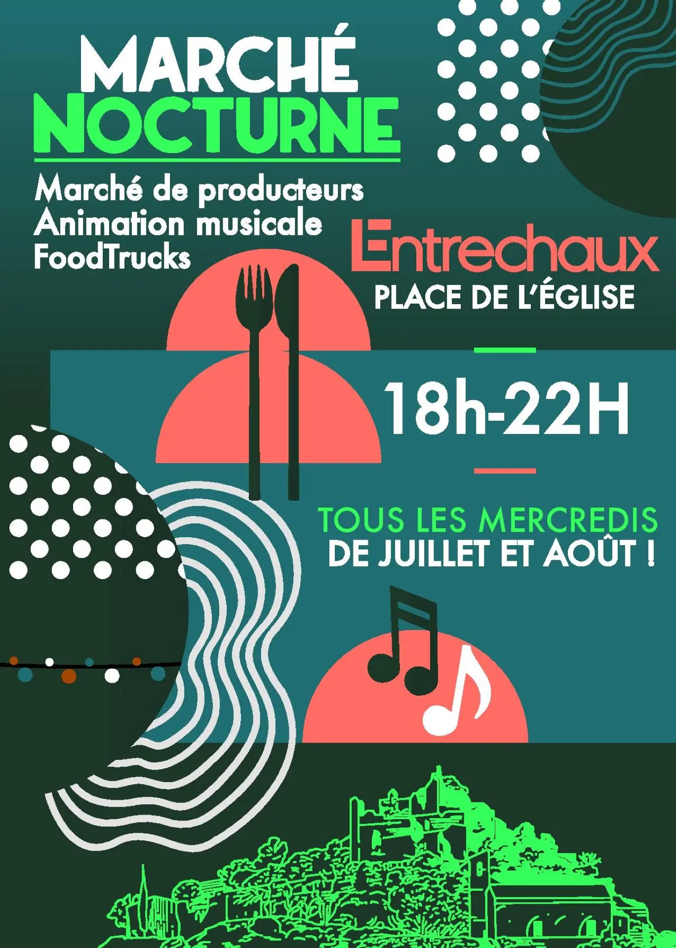 Marché nocturne d'Entrechaux