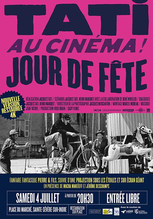 Projection exceptionnelle en plein air de la version restaurée de Jour de Fête en 4K