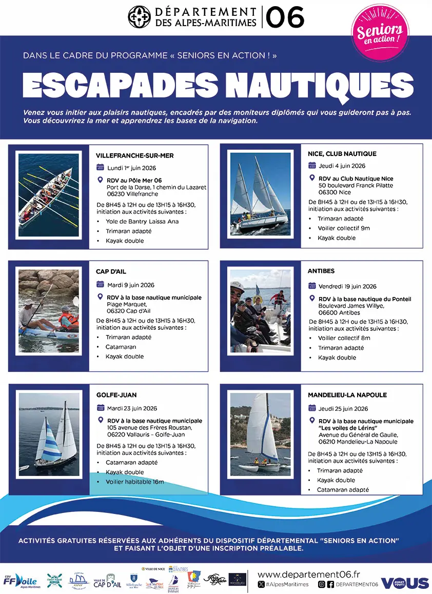 Escapades nautiques Seniors - 2026