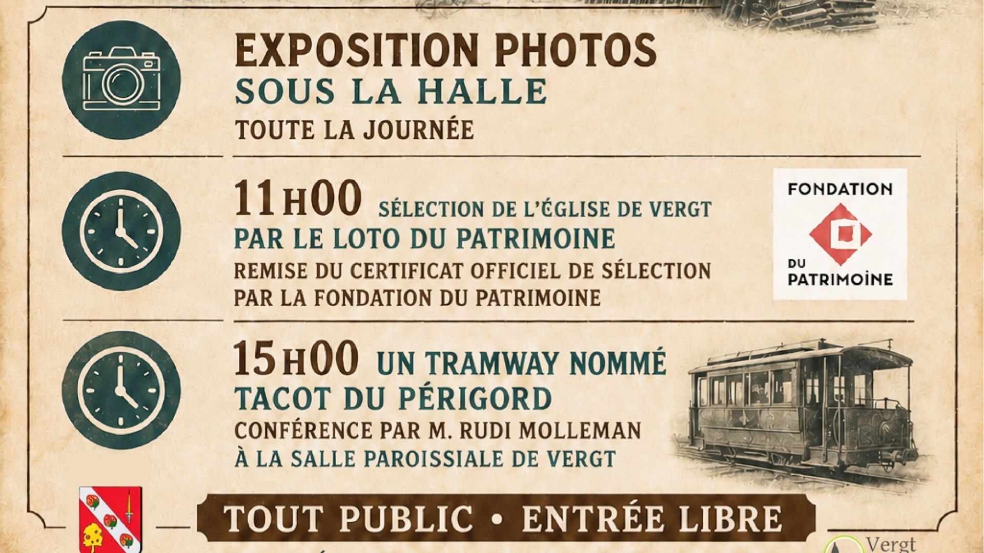 Journées européennes du patrimoine, sélection de l'église de Vergt Loto du Patrimoine