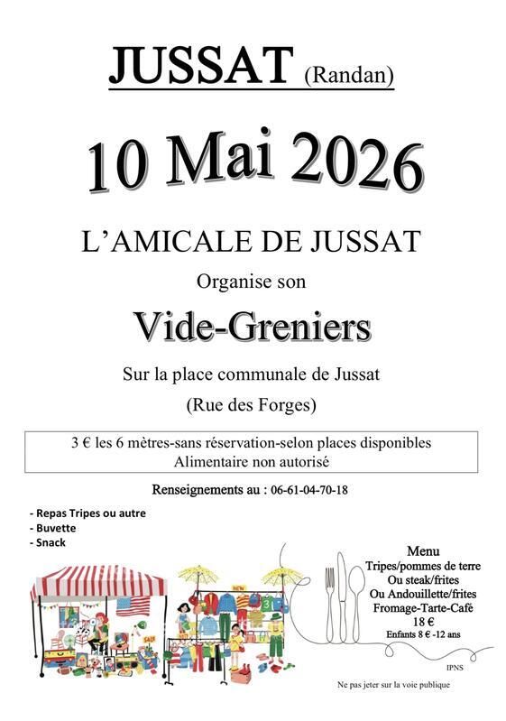 Vide grenier de l'amicale de jussat
