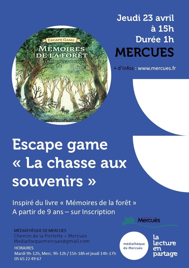 Escape Game "La chasse aux souvenirs" à la Médiathèque de Mercuès
