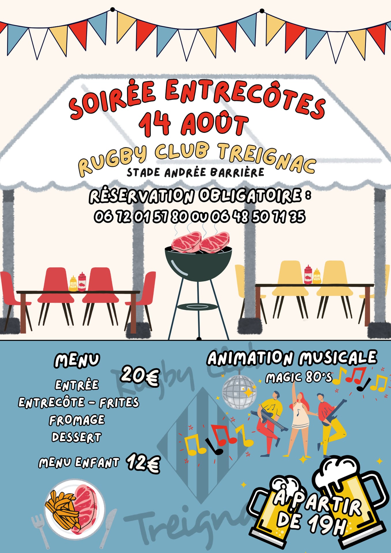 Soirée entrecôtes du Rugby Club de Treignac
