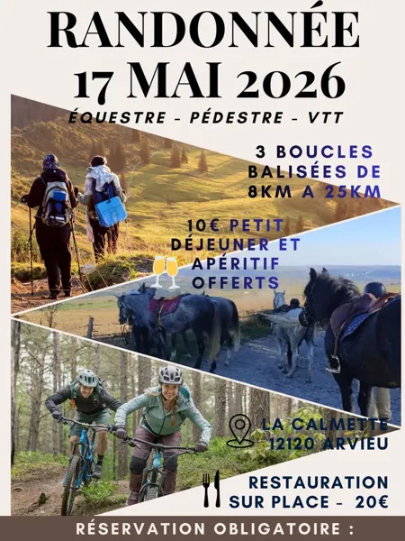 Randonnée équestre, pédestre et VTT