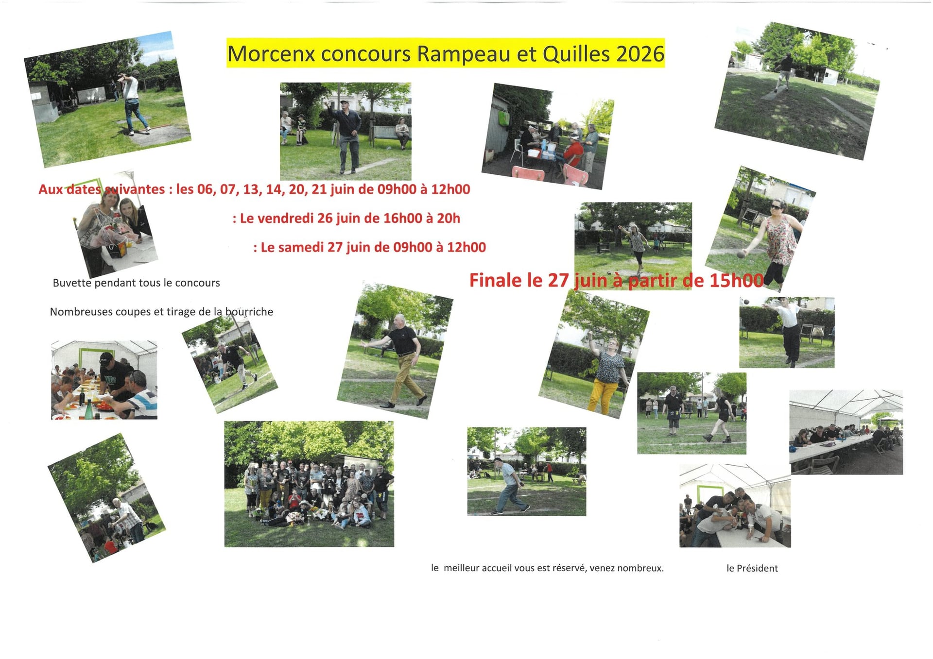 Concours rampeau et quilles 2026 - Finale