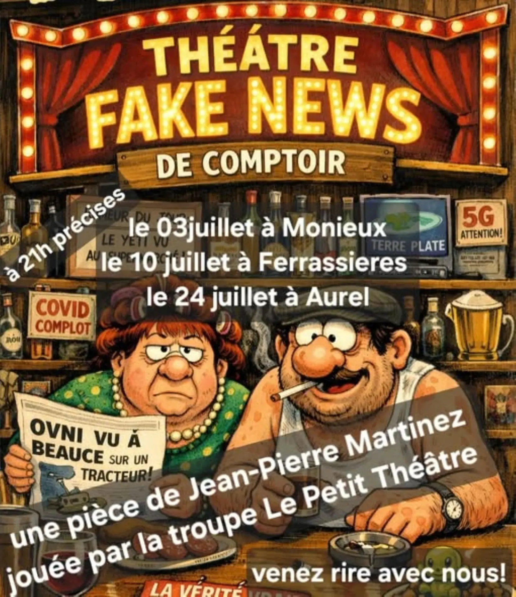 Théâtre "Fake News de comptoir" à Aurel