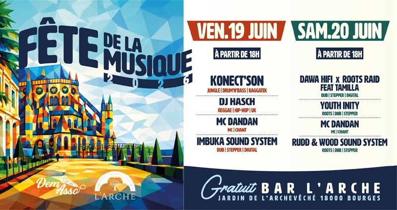 Concerts - Fête de la Musique 2026 Dem Asso à l'Arche