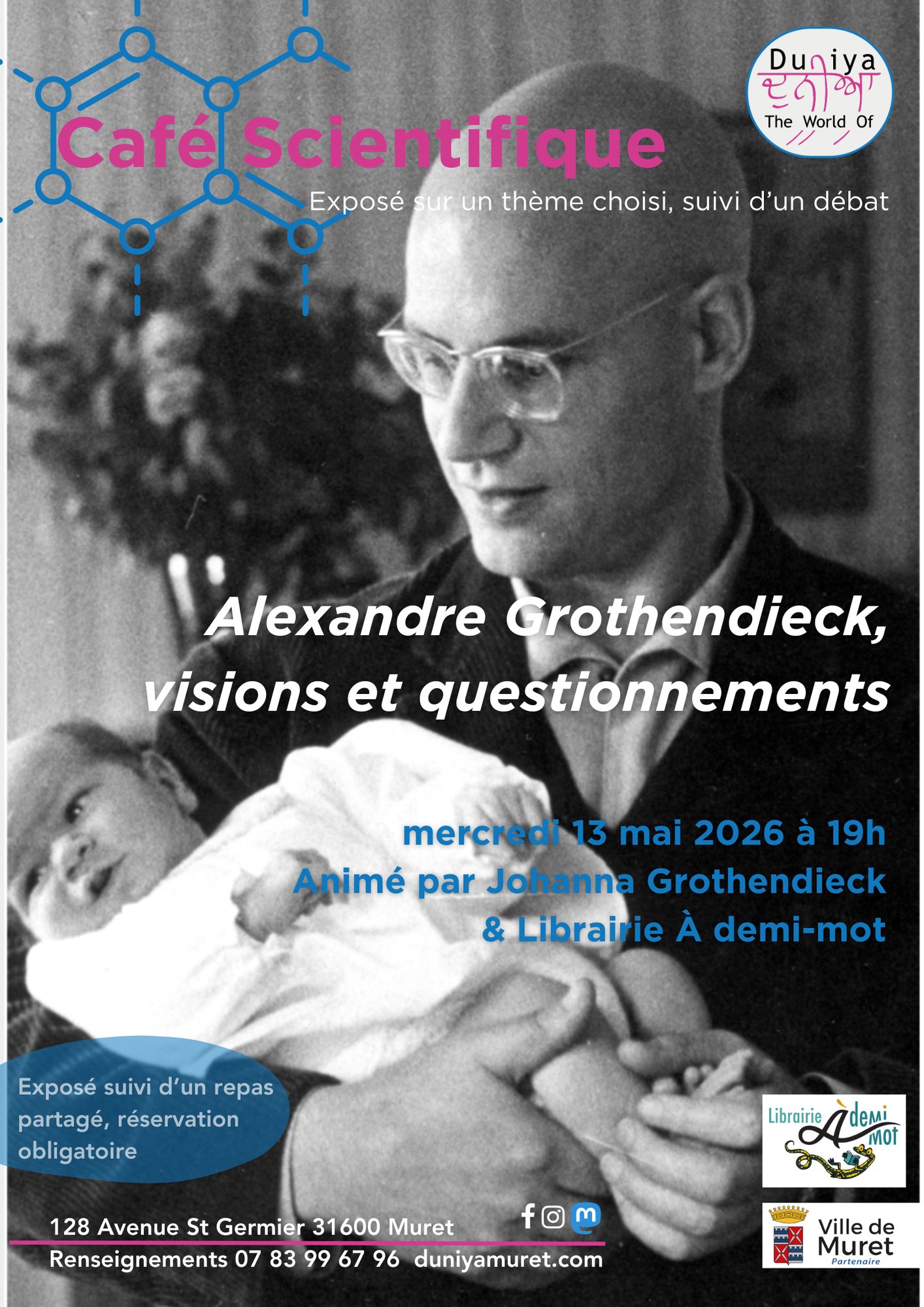 CAFÉ SCIENTIFIQUE : ALEXANDRE GROTHENDIECK, VISIONS ET QUESTIONNEMENTS