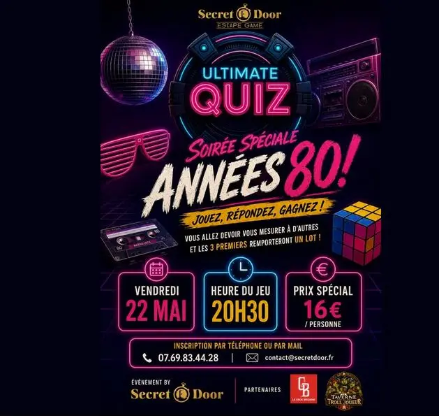 Soirée spéciale Années 80 : Quiz musical