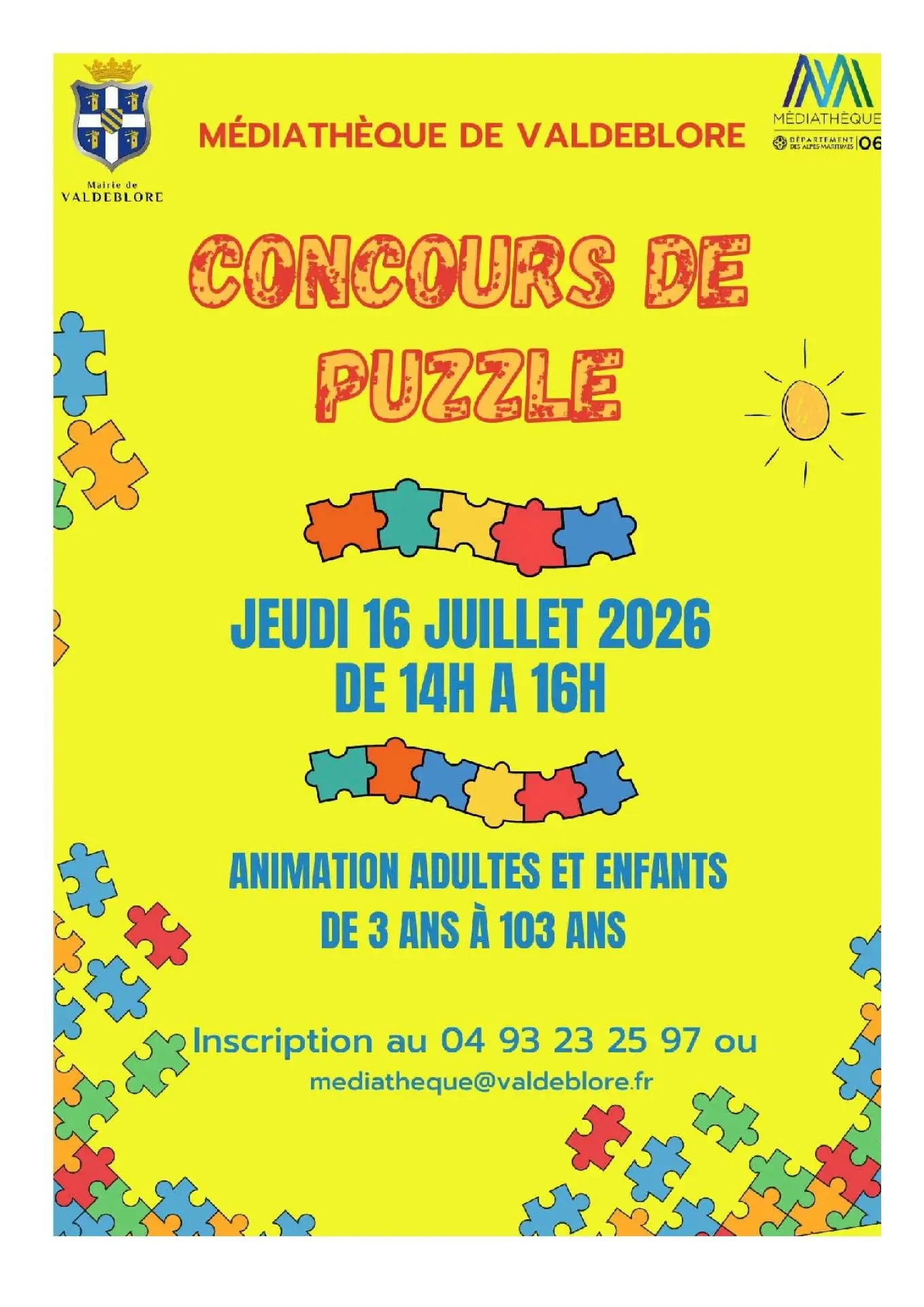 Concours de Puzzle - Médiathèque Valdeblore