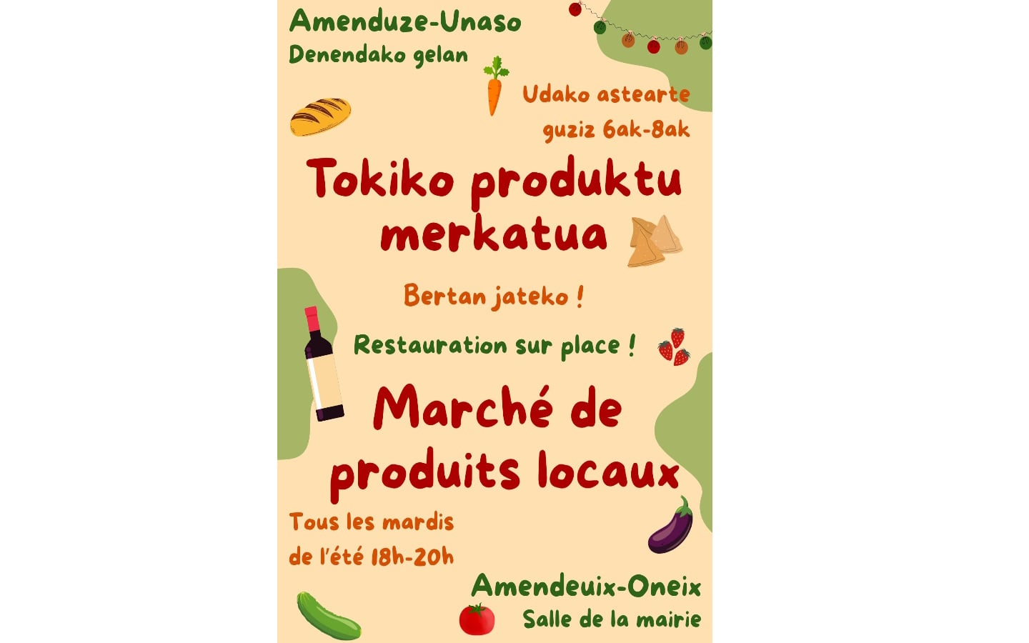 Marché de produits locaux