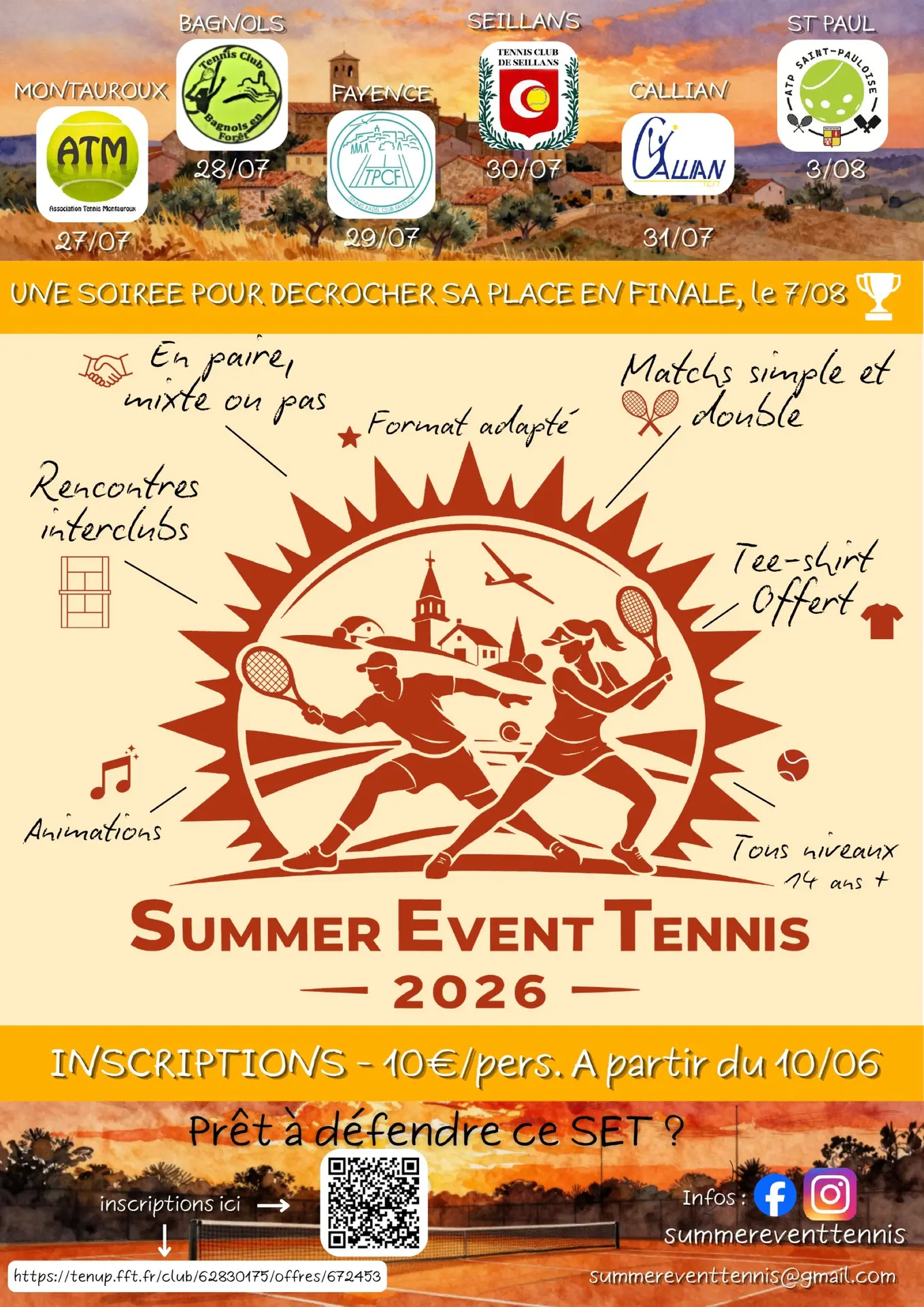 Summer Events Tennis 2026 - Match à Callian