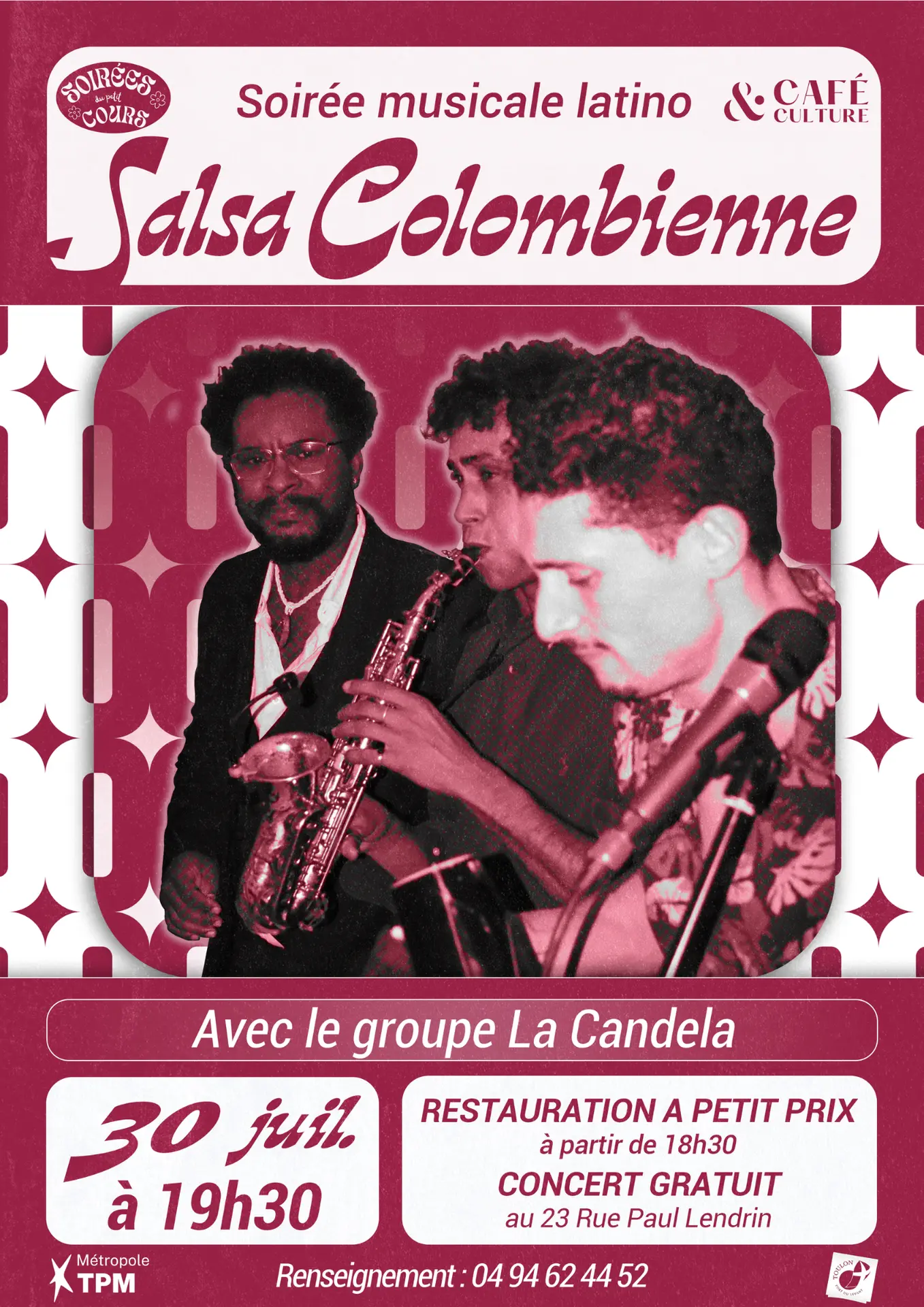 Soirée musicale Salsa Colombienne - Les Soirées du Petit Cours 2026