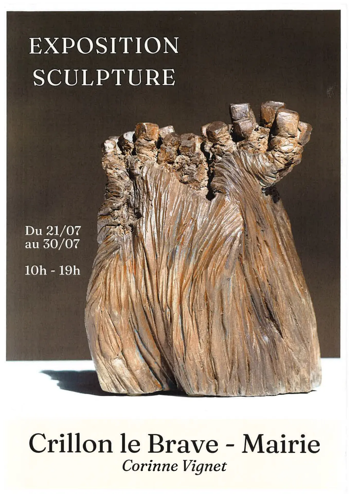 Exposition des sculptures de Corinne Vignet