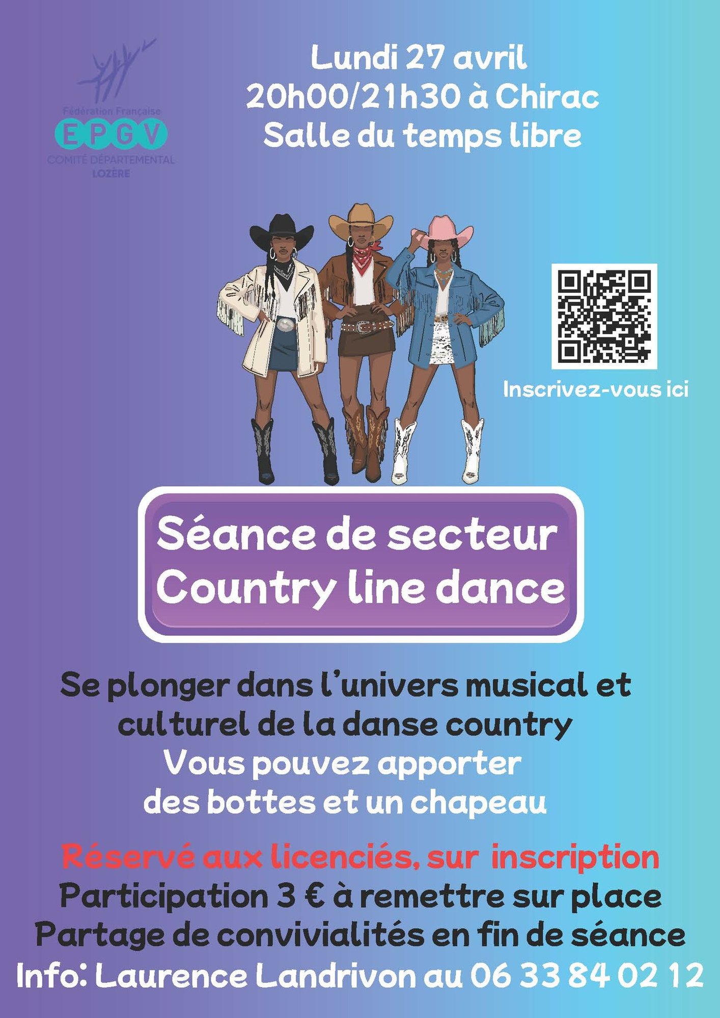 SÉANCE DE SECTEUR COUNTRY LINE DANCE