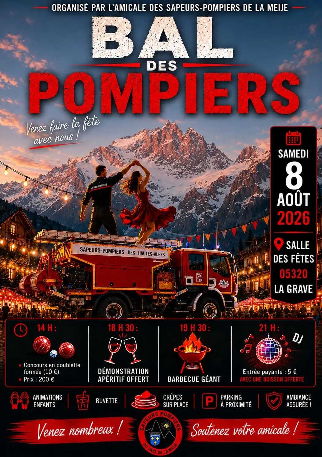 JOURNÉE & BAL DES SAPEURS-POMPIERS DU PAYS DE LA MEIJE