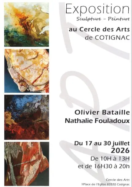 Exposition : Olivier Bataille et Nathalie Fouladoux - Sculpture et peinture