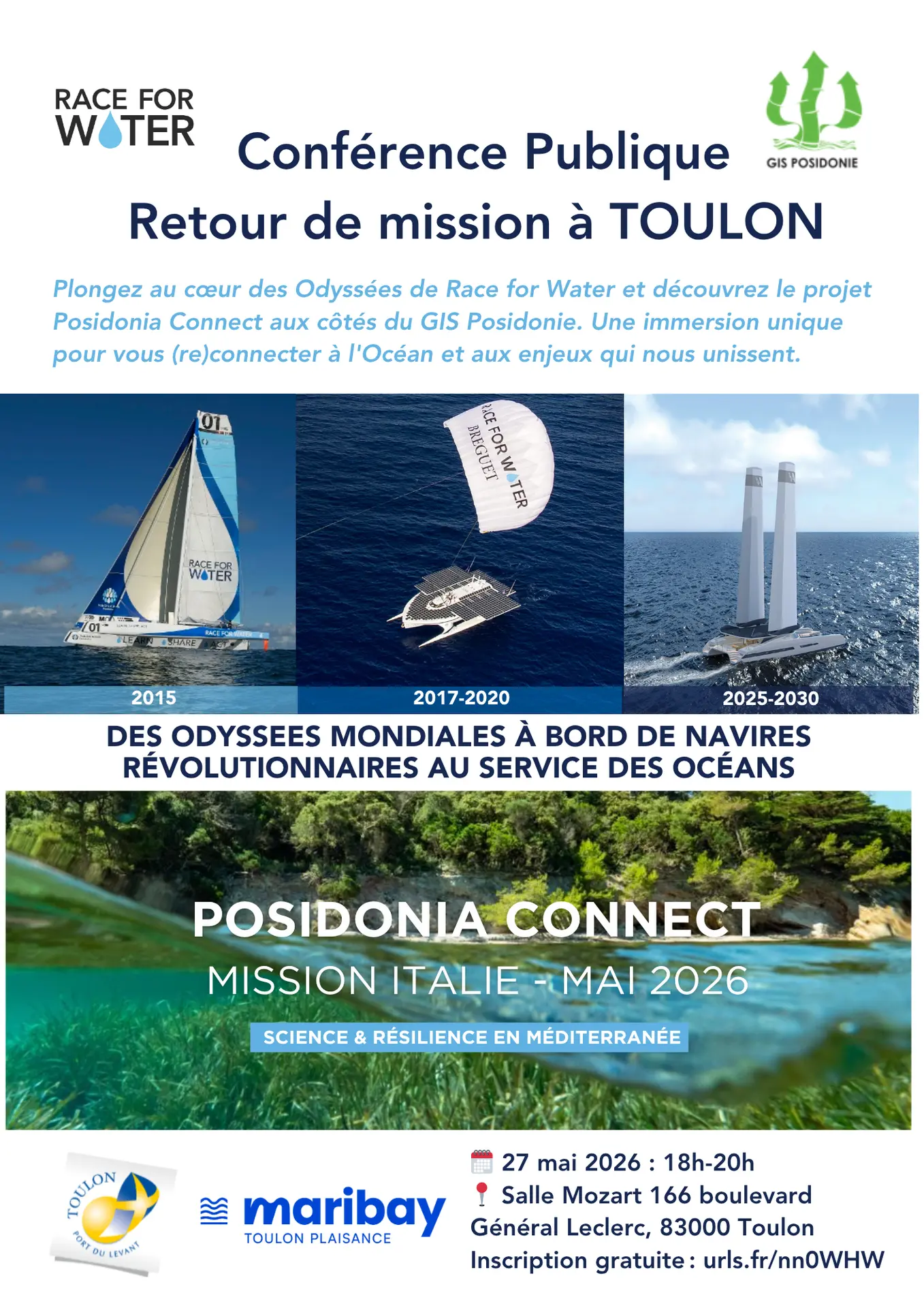 Conférence - Odyssées Race for Water & Projet Posidonia Connect