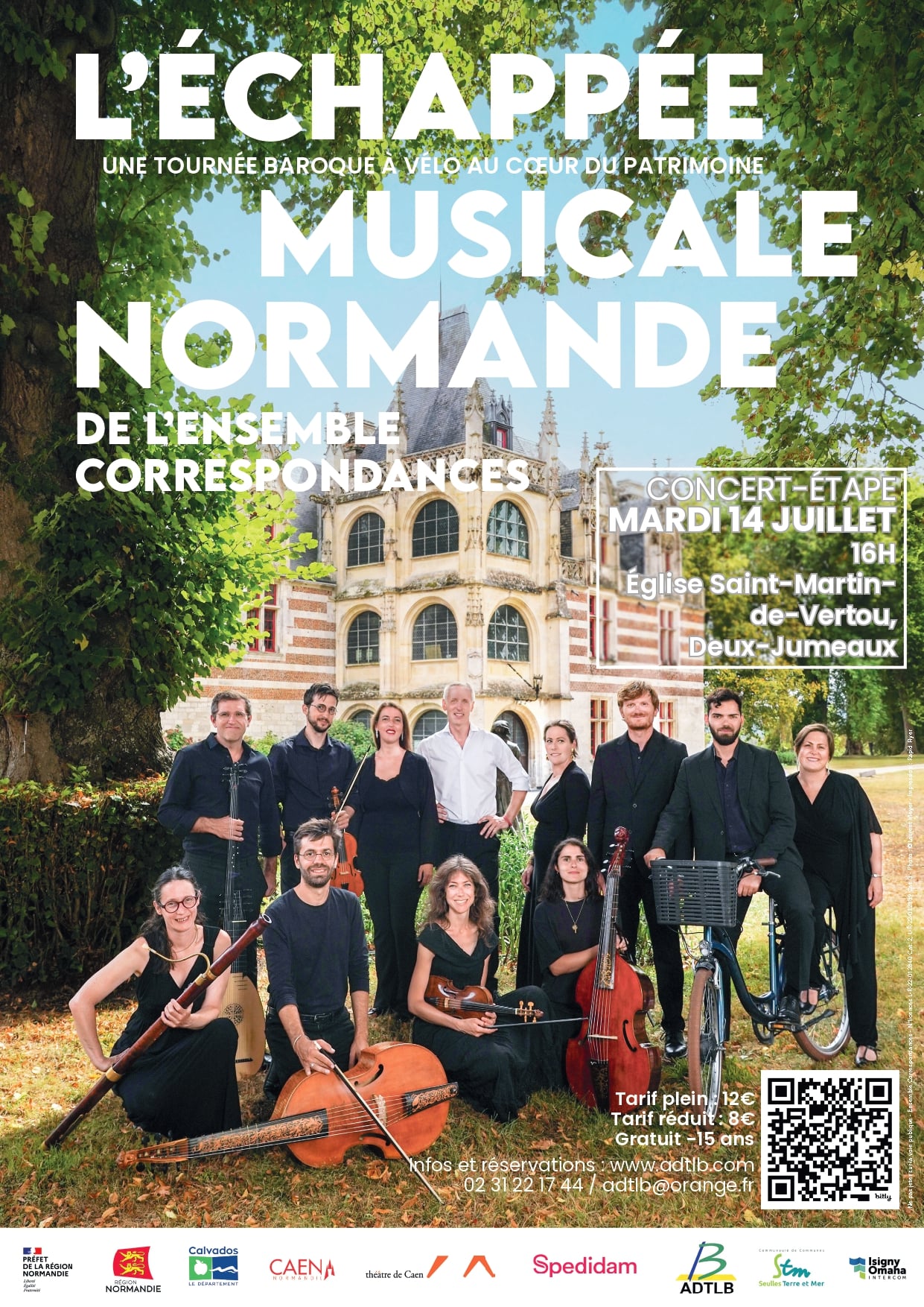 Concert de musique baroque par l’Ensemble Corrrespondances et balade à vélo