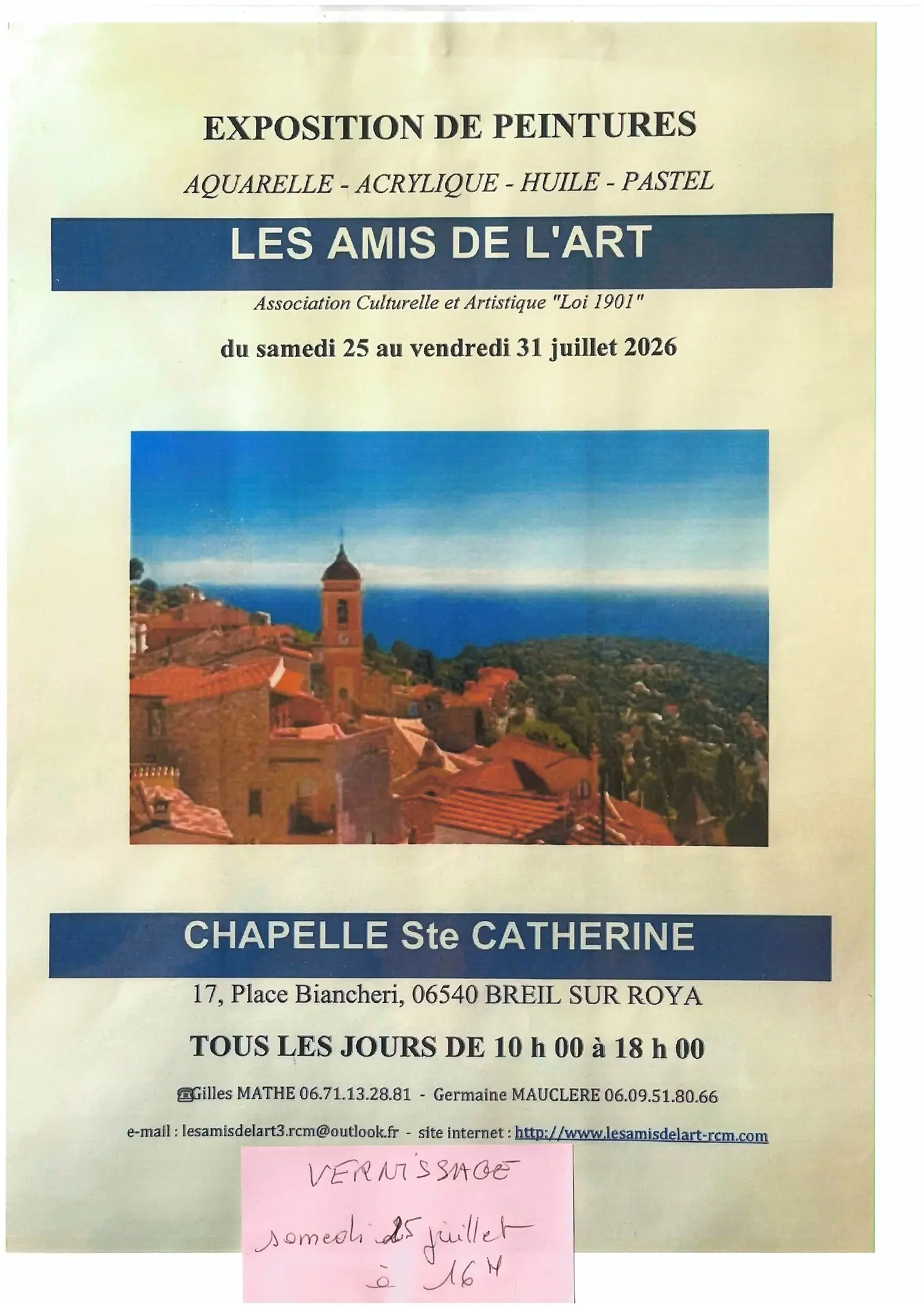 Exposition de peinture par les Amis de l'Art