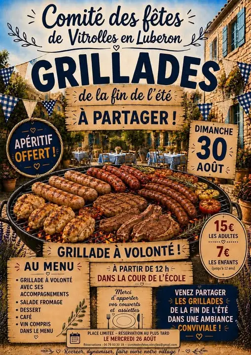 Grillades à volonté à Vitrolles en Luberon
