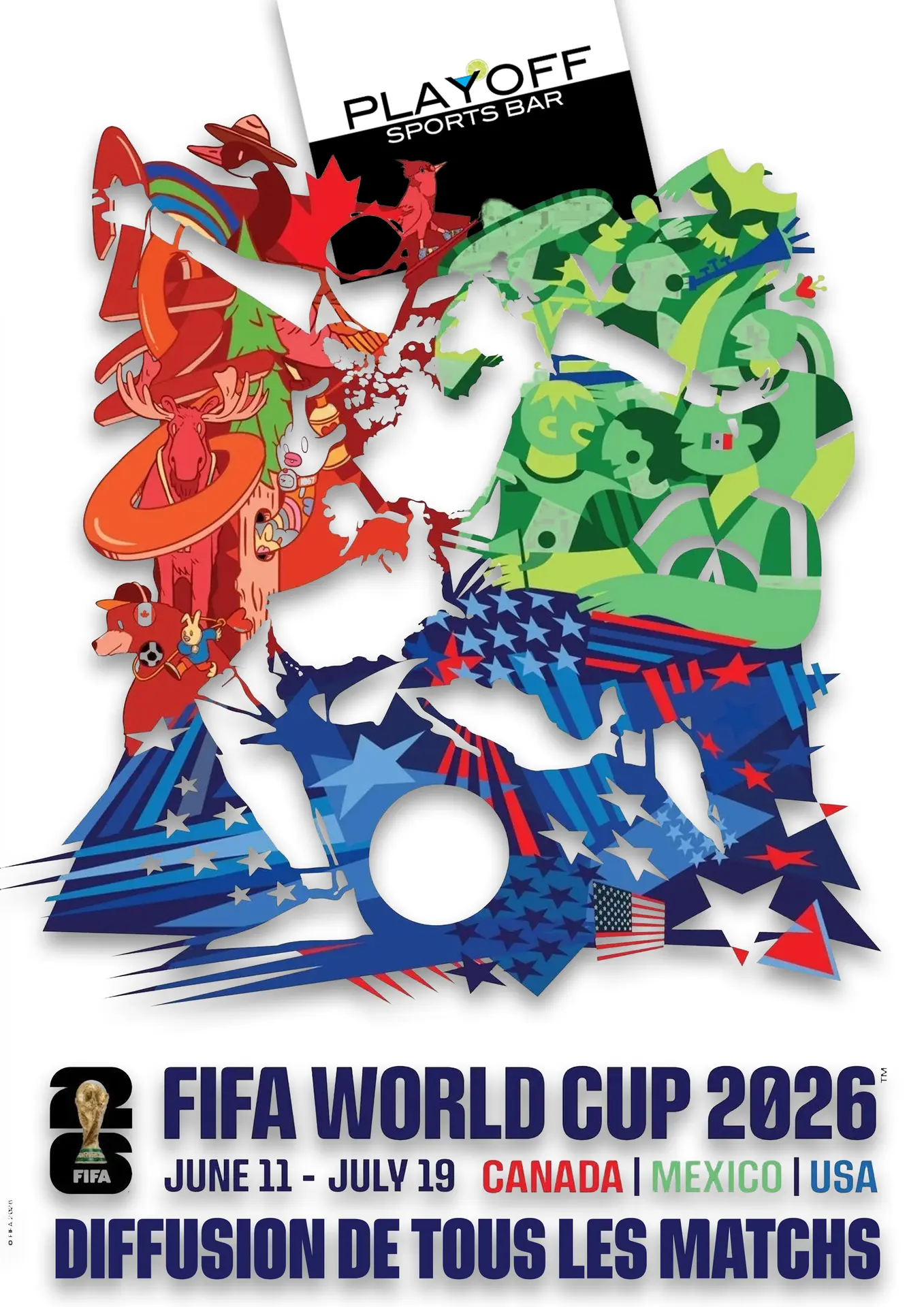 Diffusion matchs de foot du mondial au Playoff