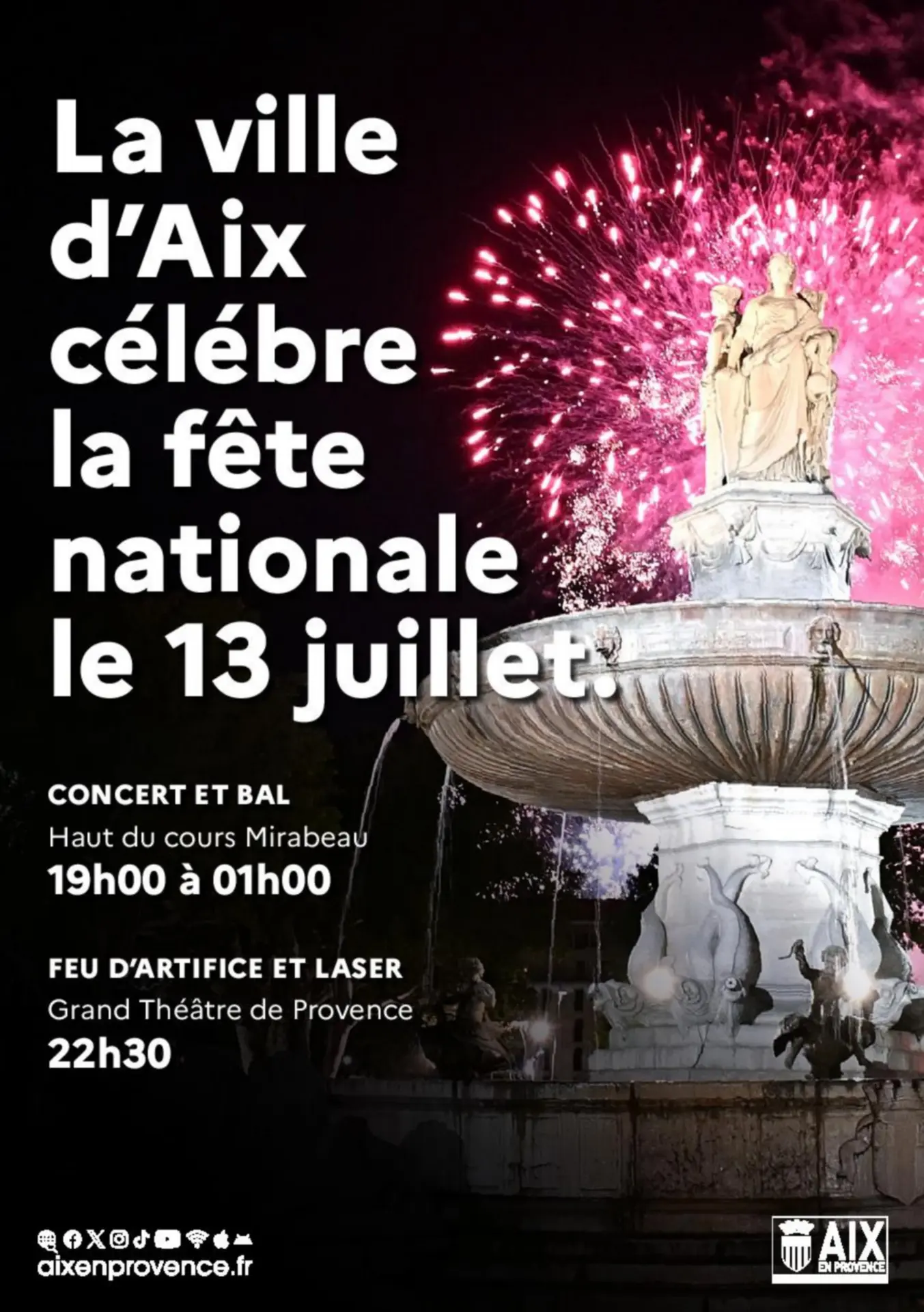 Fête Nationale à Aix-en-Provence - Festivités du 14 juillet