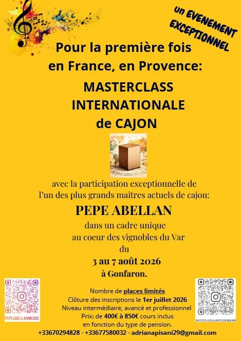 Masterclass internationale de cajon