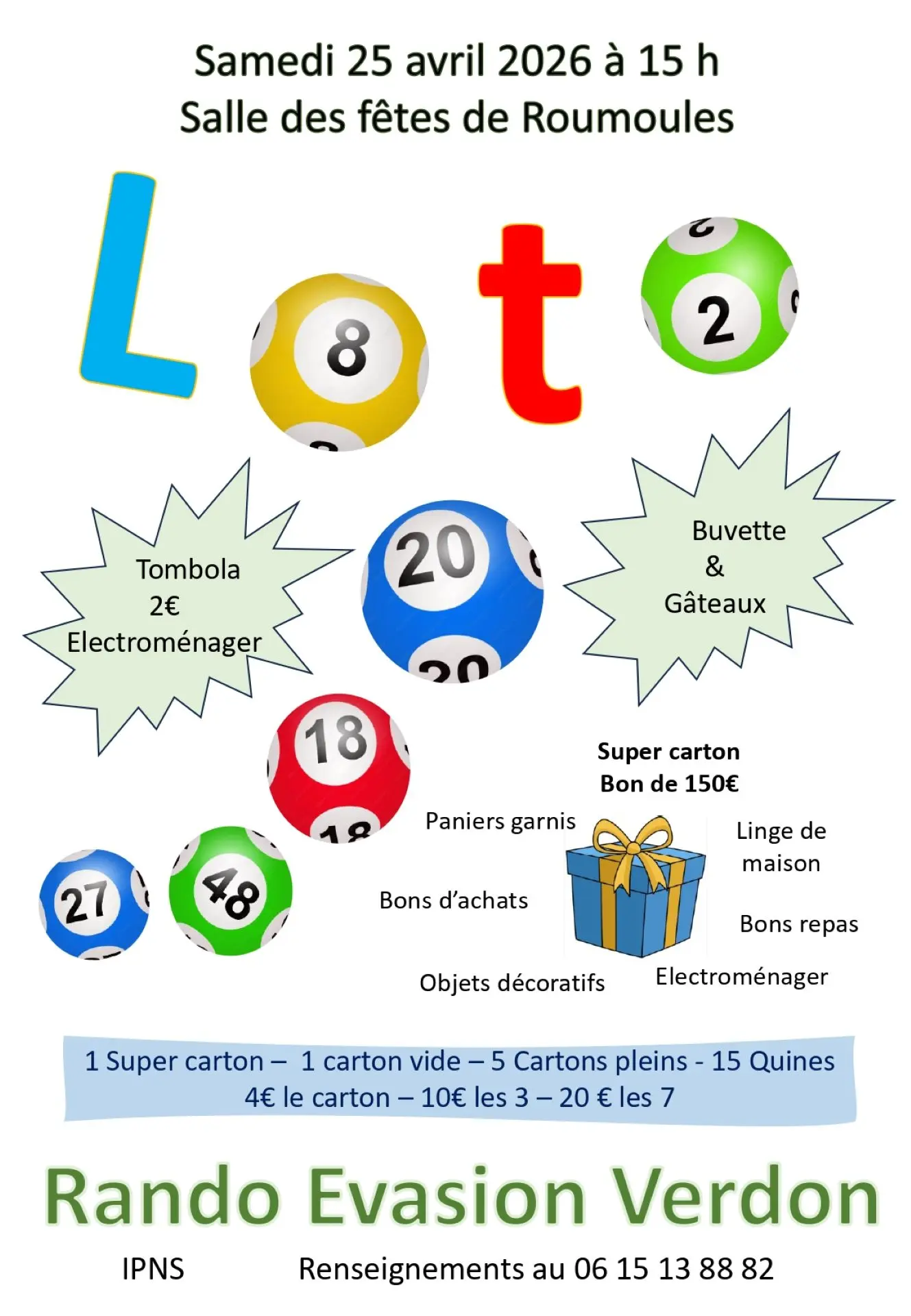 Loto de l'Association Rando Evasion Verdon
