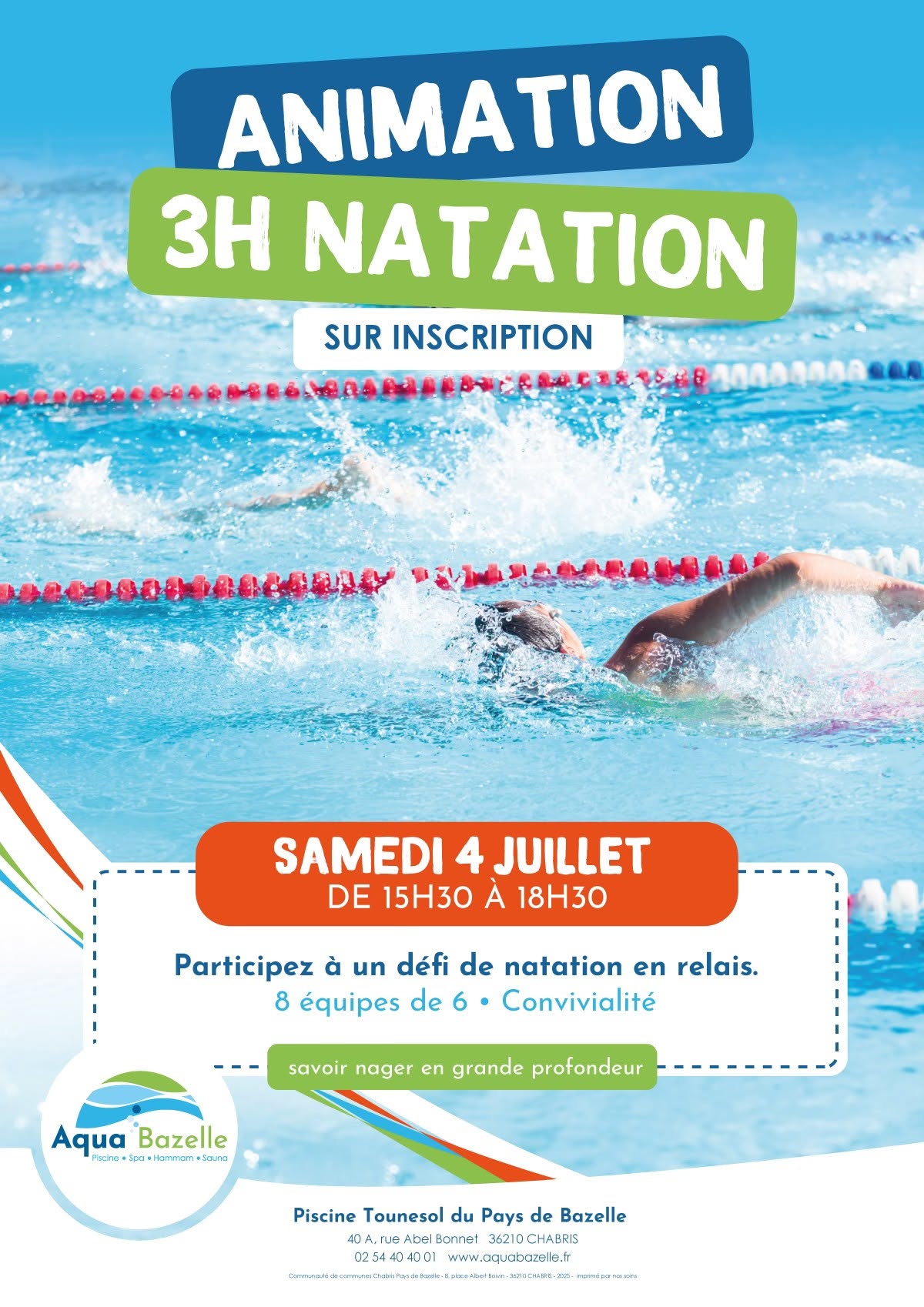 Animation natation à la piscine