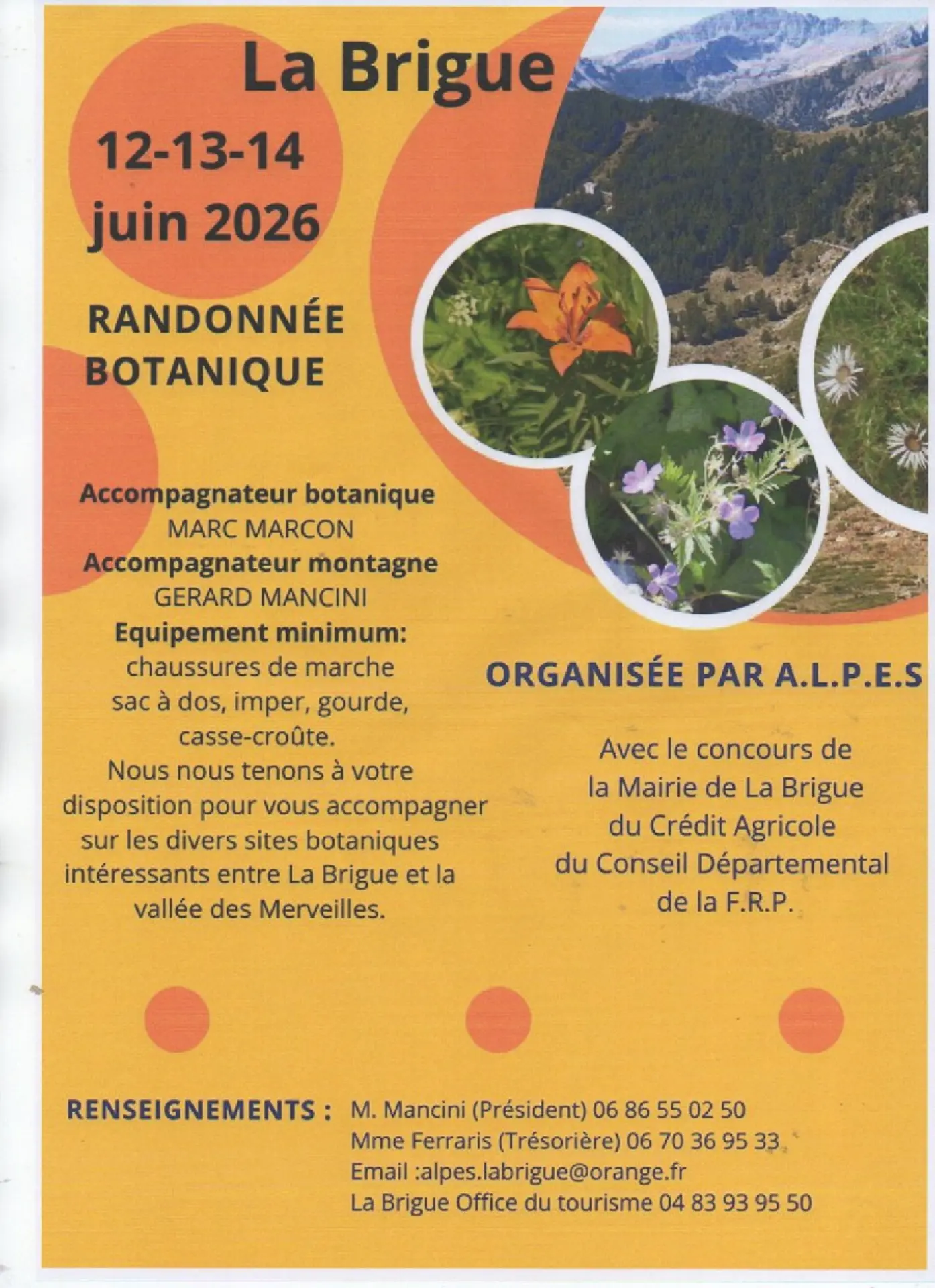 Rando stage botanique, Association A.L.P.E.S