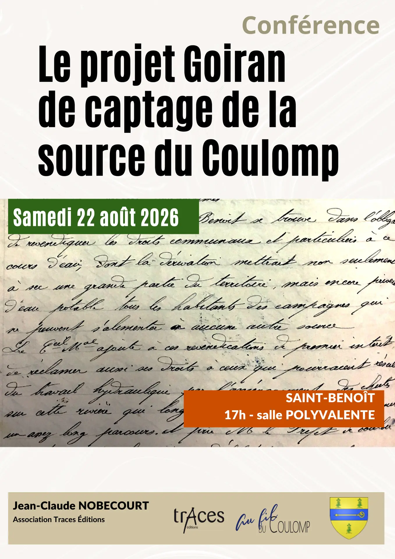 Conférence "Le projet Goiran de captage de la source du Coulomp"
