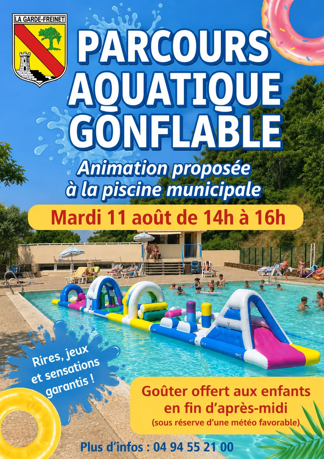 Parcours aquatique gonflable