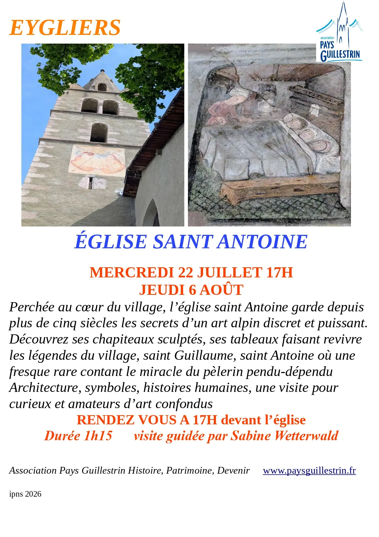 Visite du pays Guillestrin - Eglise de Saint-Antoine