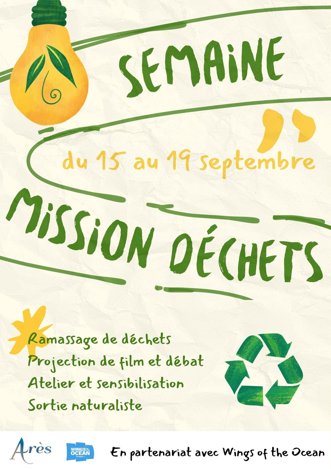 Semaine mission déchets - Atelier de sensibilisation : les mégots de cigarette