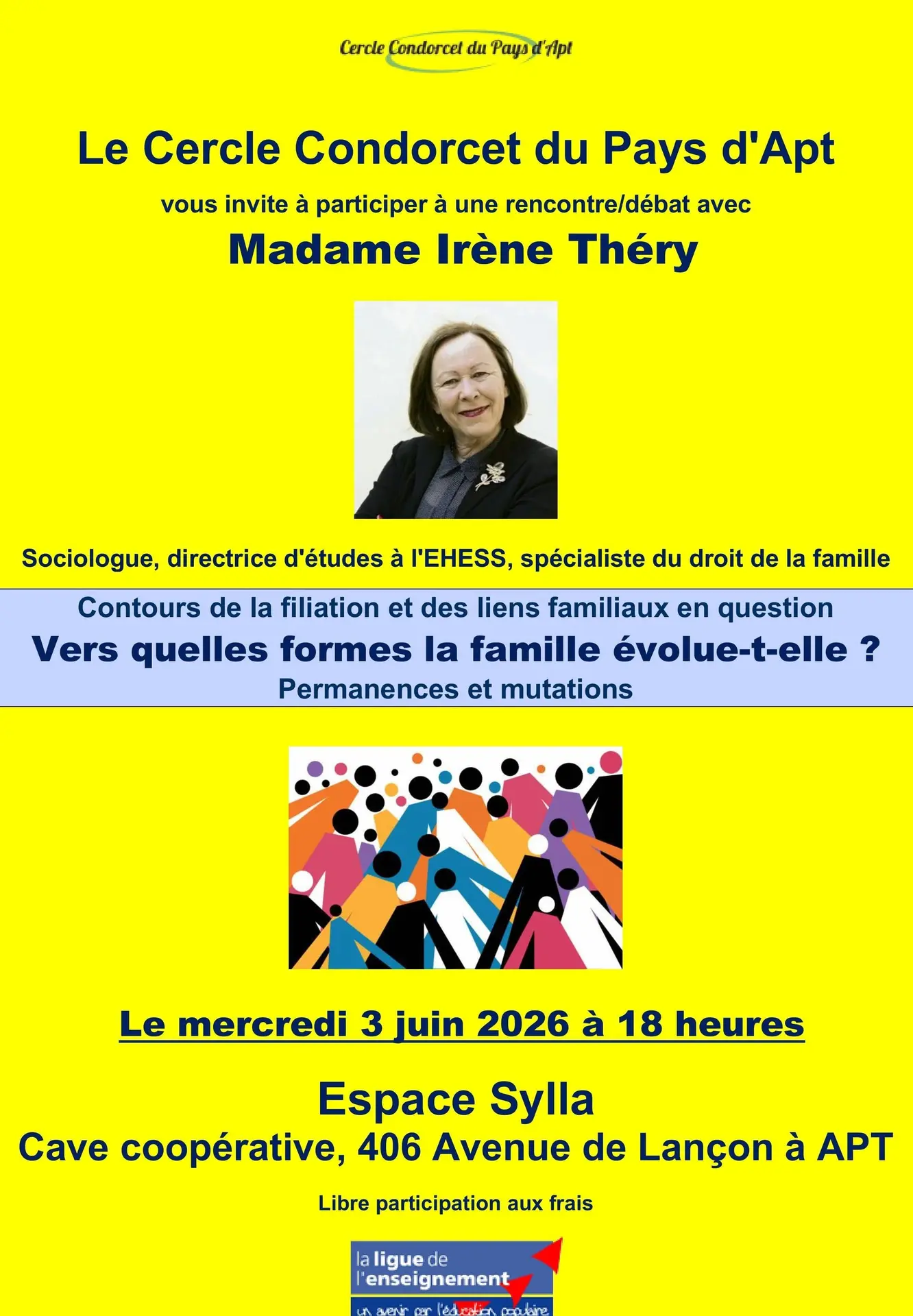 Conférence/Débat à l'initiative du Cercle Condorcet du pays d'Apt