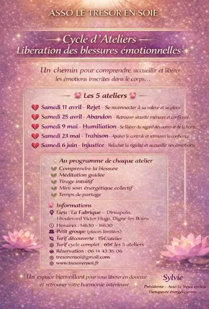 Ateliers - Libération des blessures émotionnelles