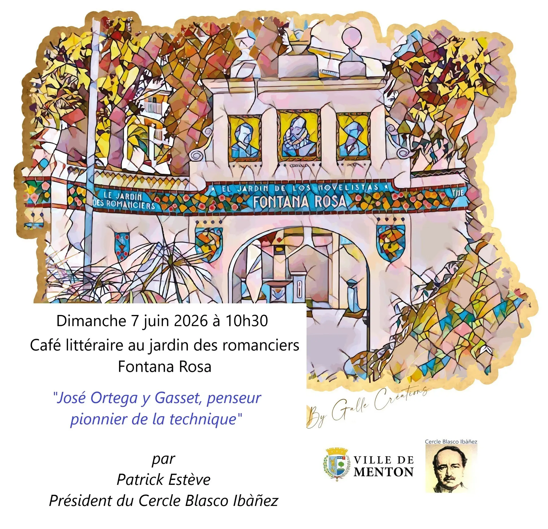 Café littéraire au jardin des romanciers Fontana Rosa