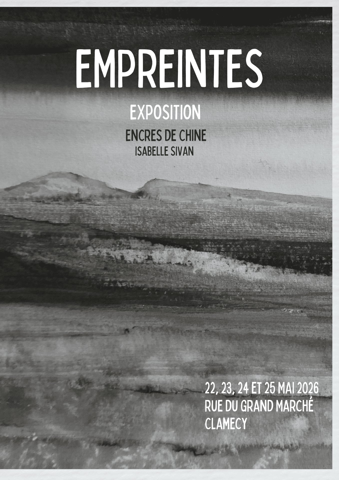 Empreintes - Exposition encres de Chine d'Isabelle Sivan