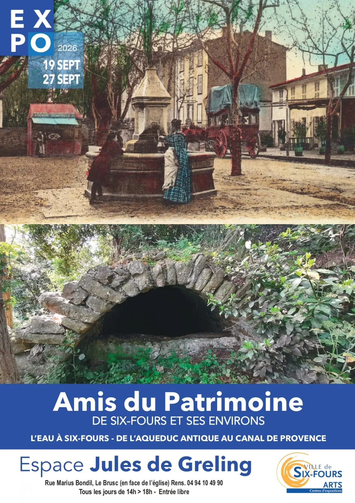 Exposition "L'eau à Six-Fours, de l'aqueduc antique au canal de Provence" de Amis du Patrimoine de Six-Fours