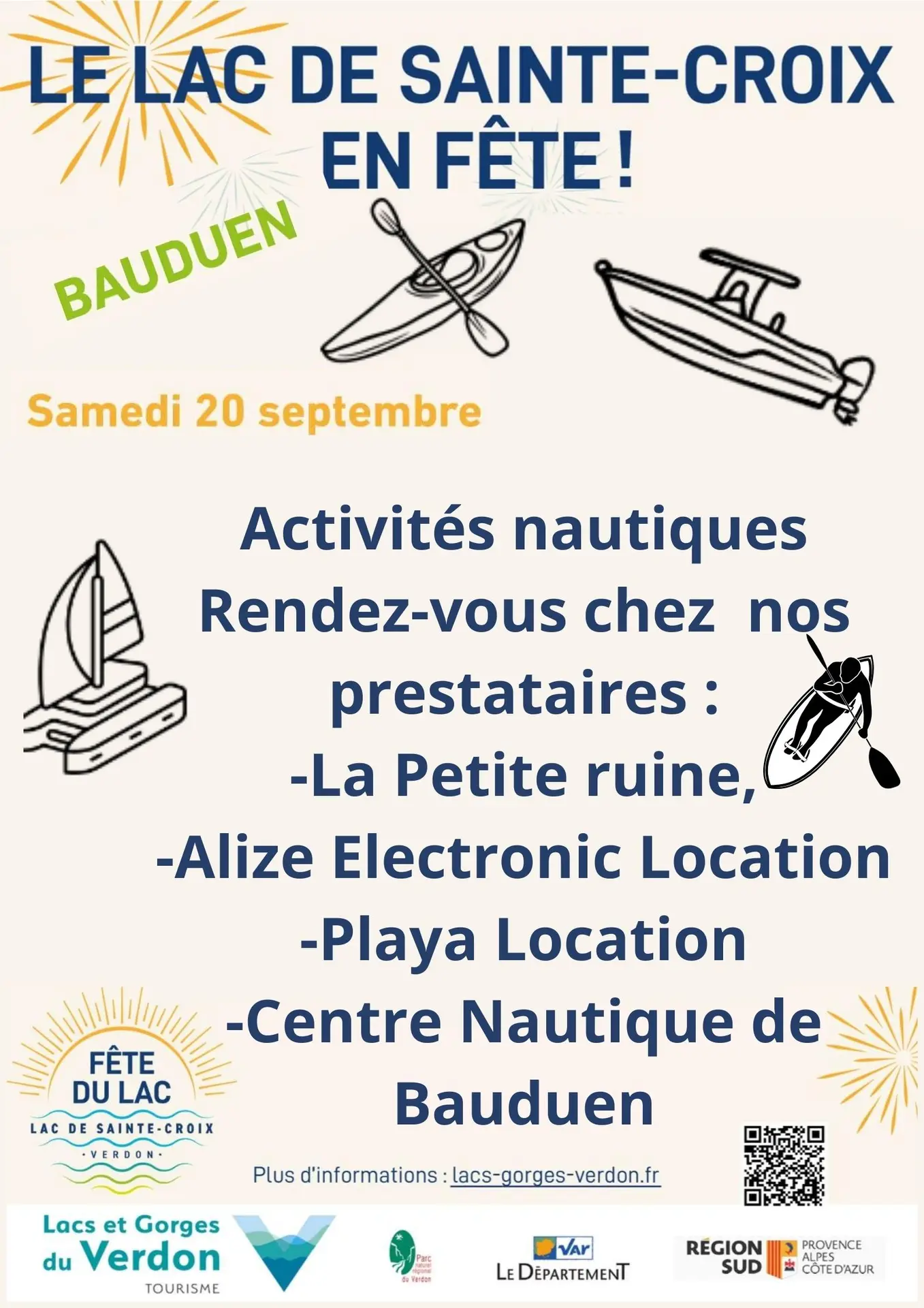 Fête du lac de Sainte Croix - Activités nautiques