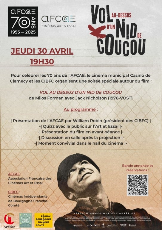 Soirée spécial autour du film "Vol au-dessus d'un nid de coucou" de Milos Forman