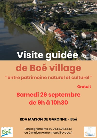 Maison de Garonne : Visite guidée de Boé village