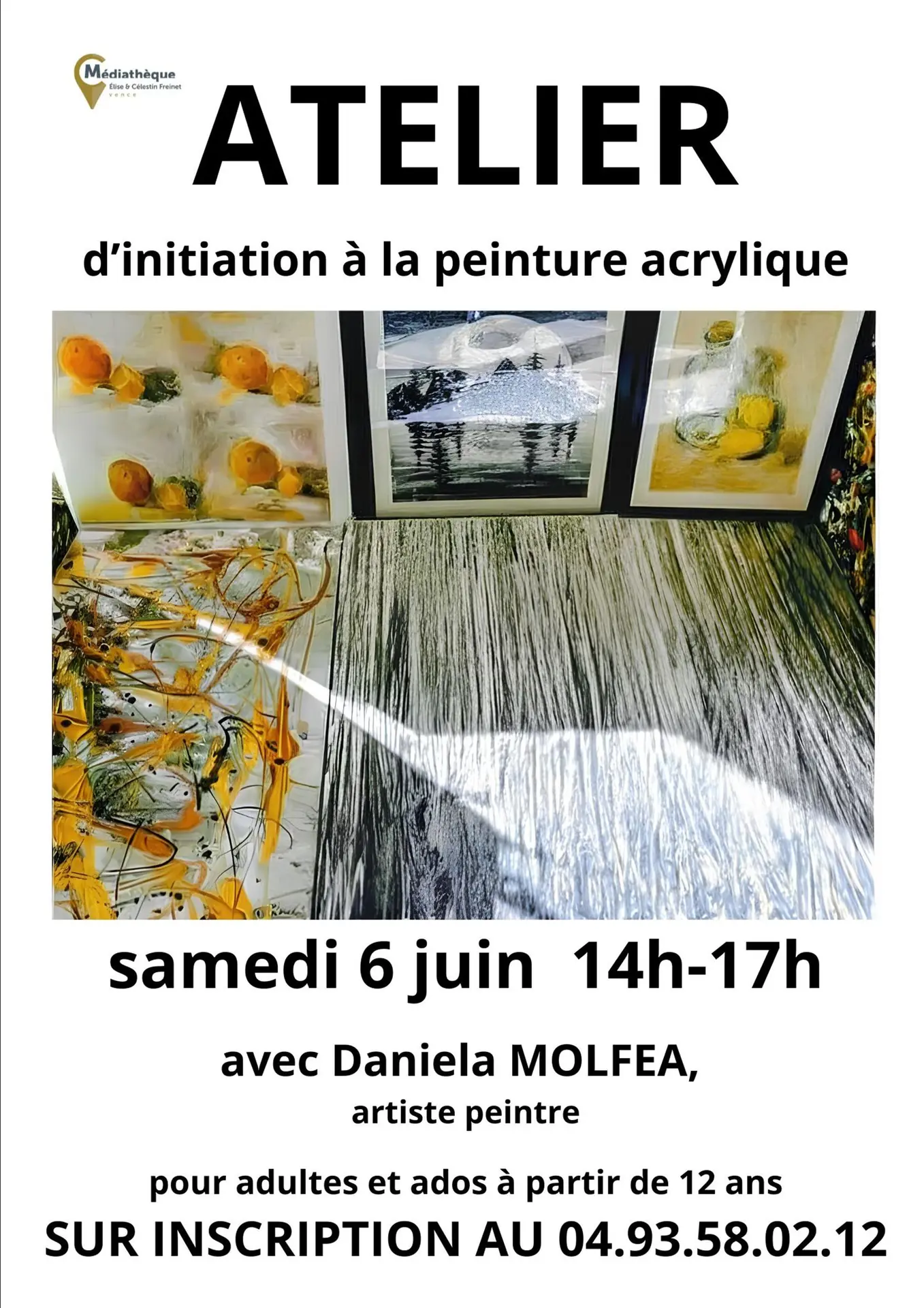 Atelier d'initiation à la peinture acrylique