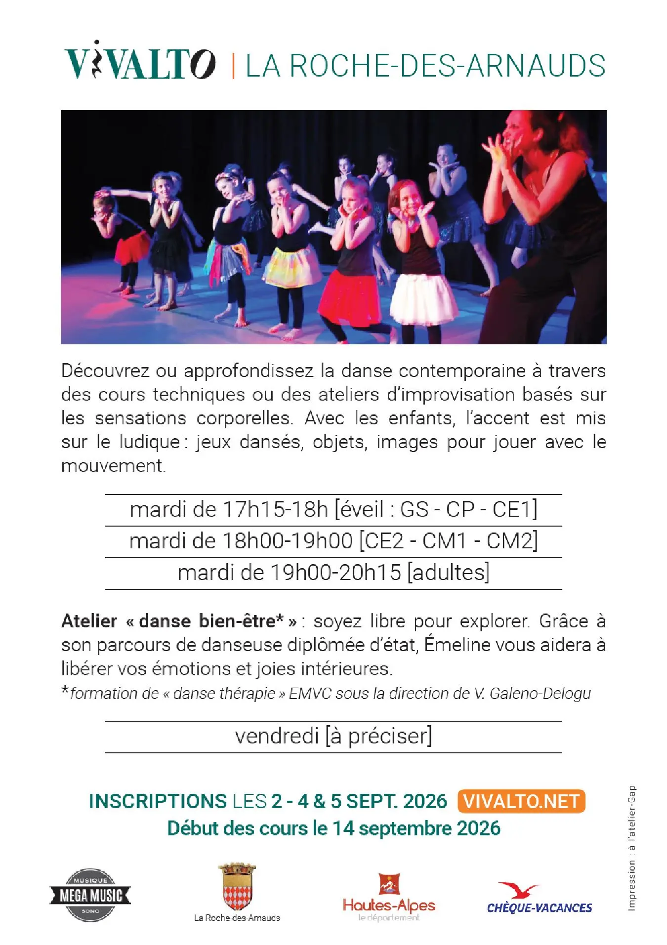 VIVALTO Danse - Rentrée 2026/2027