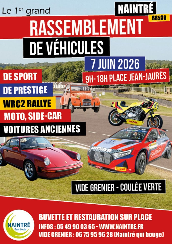 Grand rassemblement de véhicules à Naintré