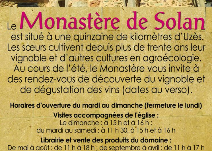 Visite commentée du domaine de Solan et dégustation des vins